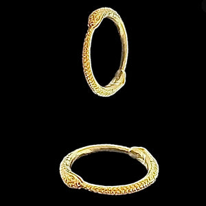 Double Ouroboros ring in brass