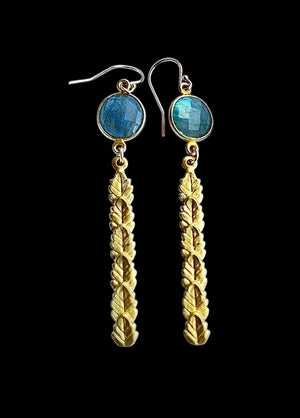 Labradorite vintage danglers