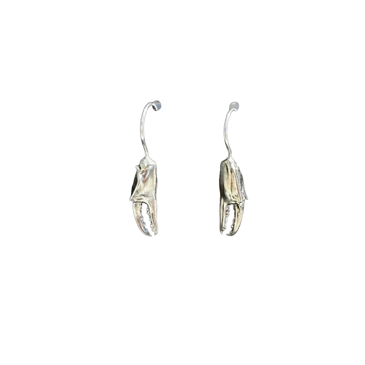 Lil Crab Claw Earrings in Sterling