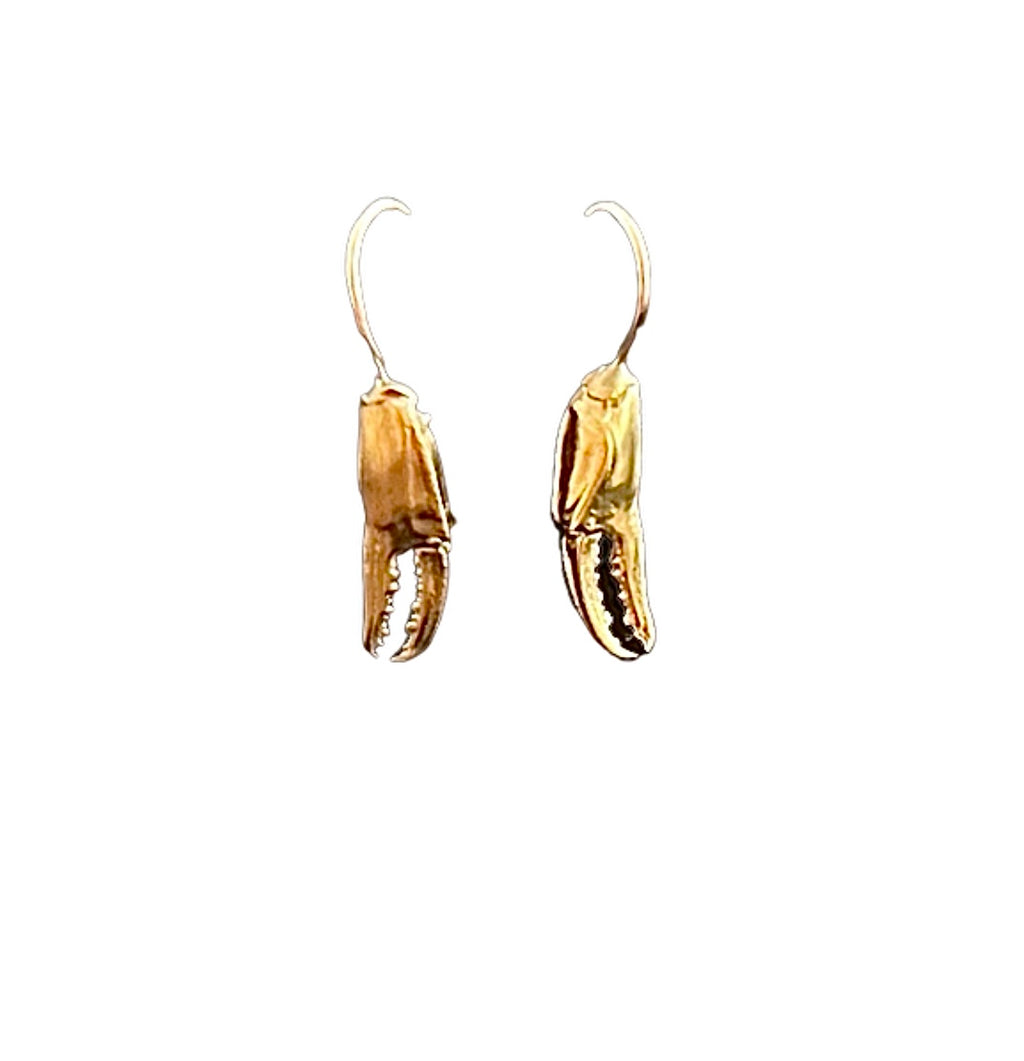 Lil Crab Claw Earrings in Gold