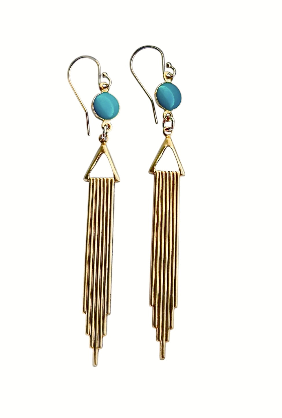 Aqua Deco Danglers