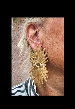 Double frond earrings