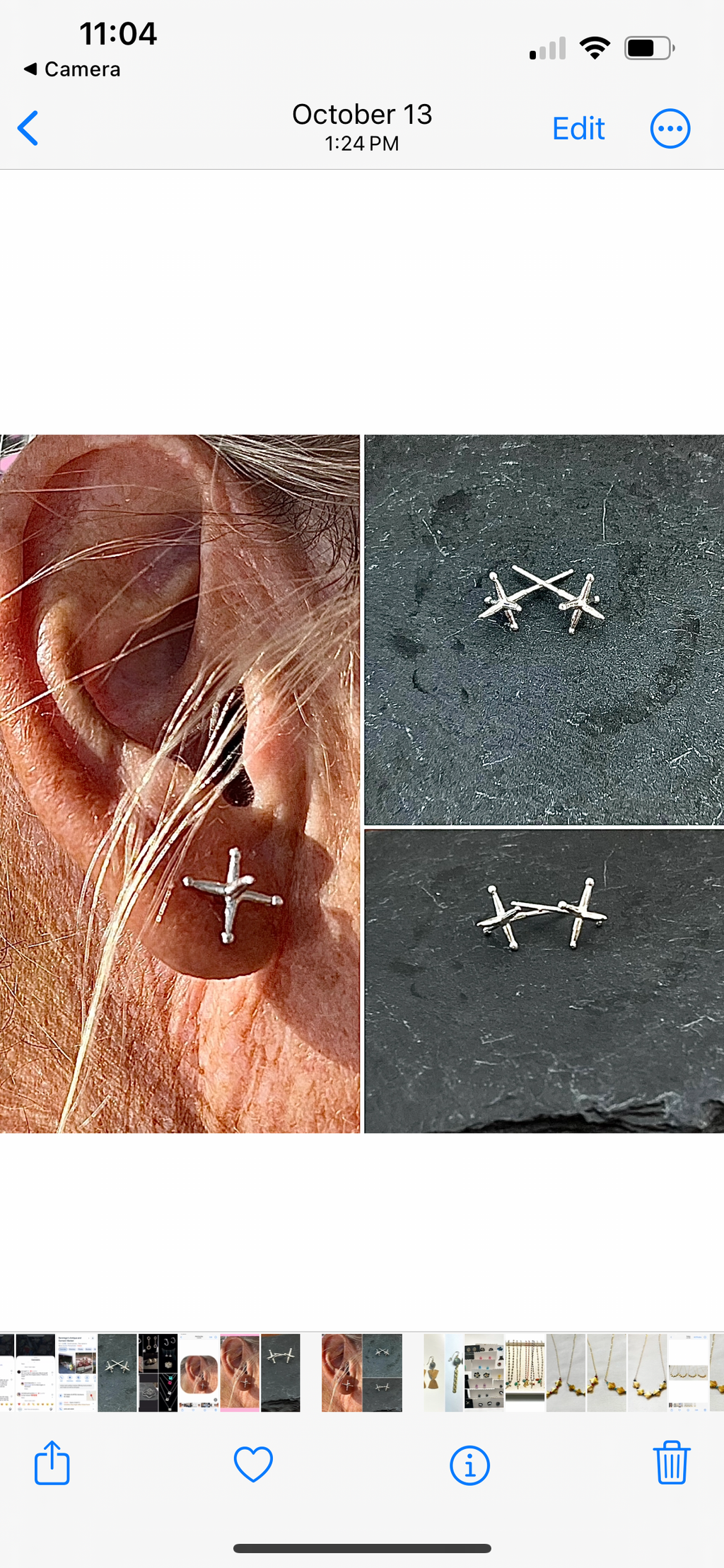 Mini jacks stud earrings